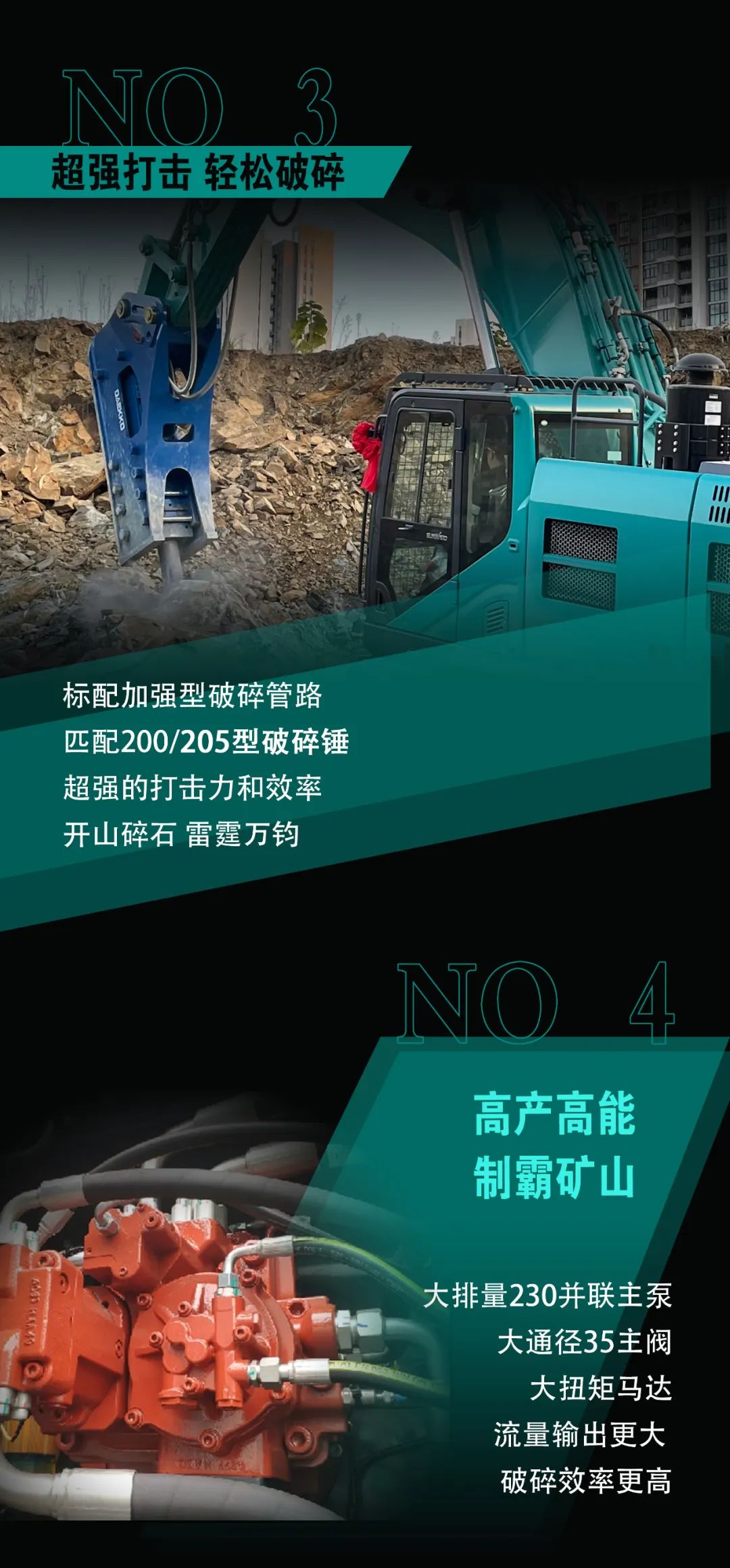 一图读懂 | 专为矿山沉载施工而生！3868la银河总站智能SWE600FB破碎锤沉磅回归