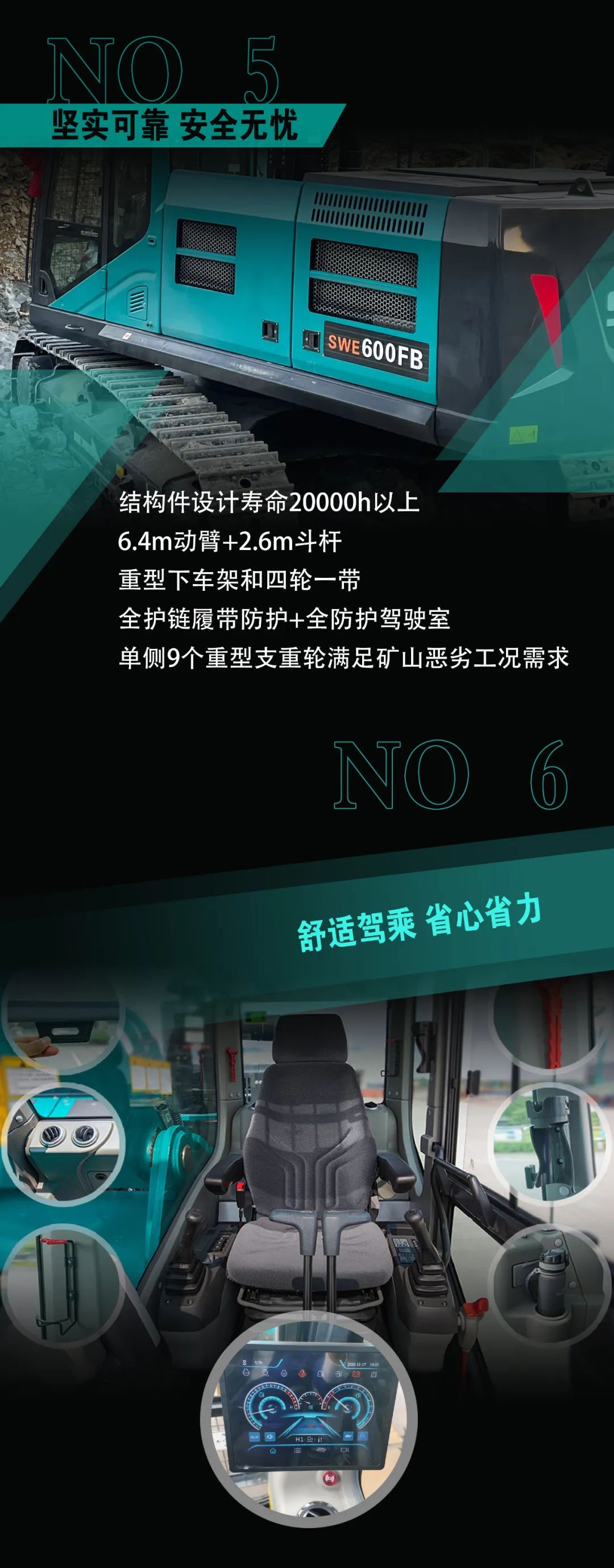 一图读懂 | 专为矿山沉载施工而生！3868la银河总站智能SWE600FB破碎锤沉磅回归