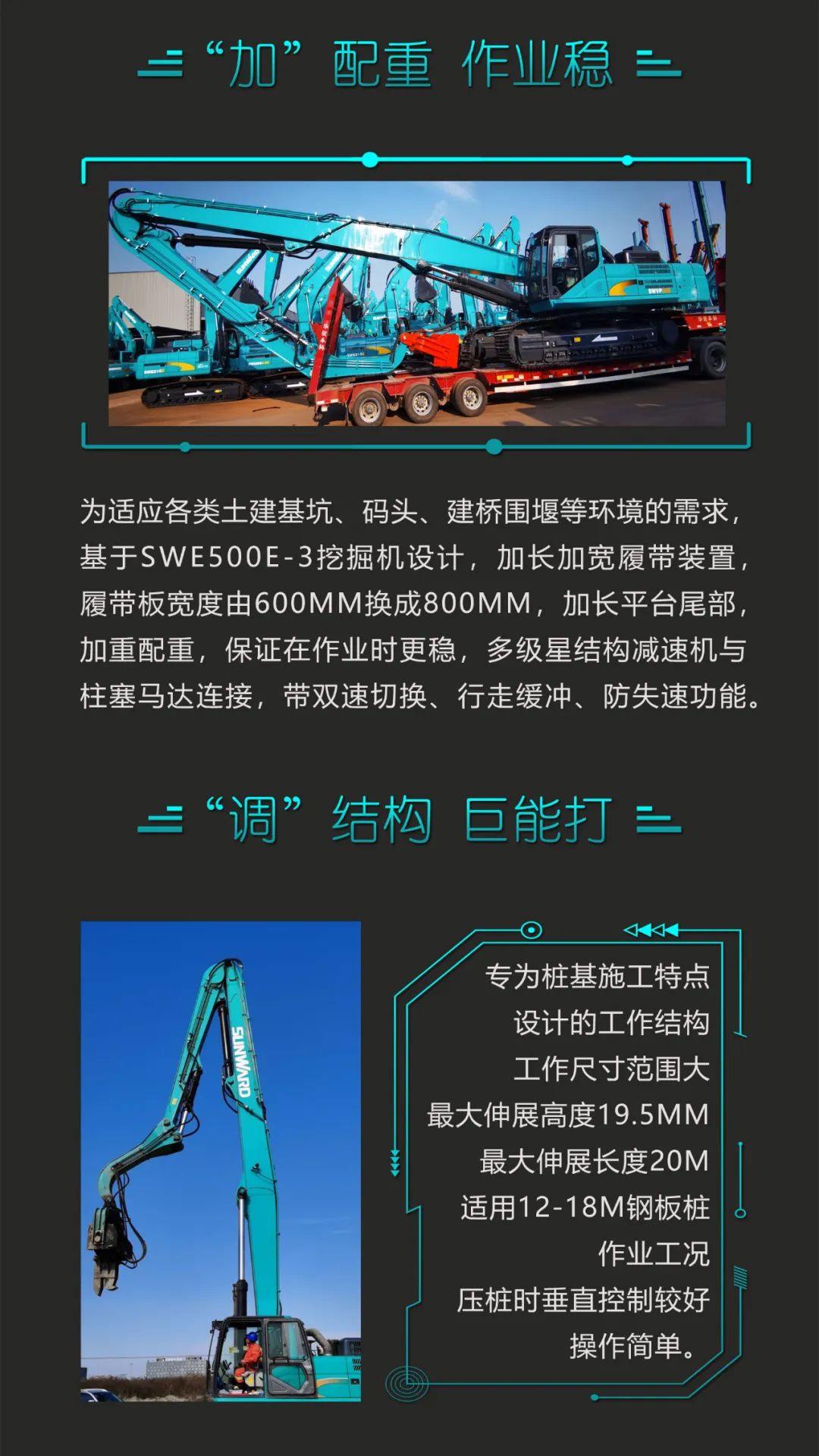一图读懂 | 专业、高效、经济！3868la银河总站智能带您解锁液压振动桩机的多种用处