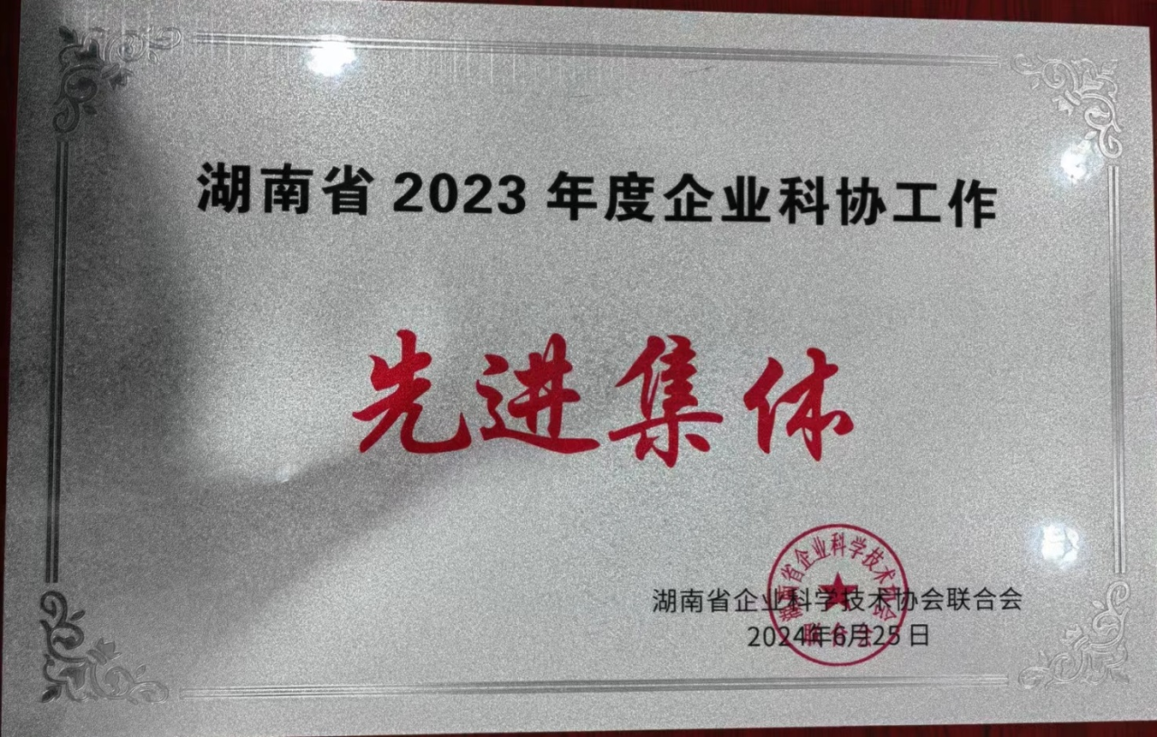 3868la银河总站智能科协荣获湖南省2023年度“企业科协工作先进集体”